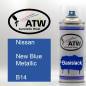 Preview: Nissan, New Blue Metallic, B14: 400ml Sprühdose, von ATW Autoteile West.